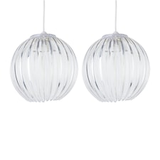 Set of 2 Craw - Clear Acrylic Pendant Shades Clear