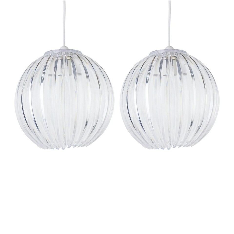image 1 of Set of 2 Craw - Clear Acrylic Pendant Shades Clear