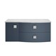 image 1 of Balterley Gentleshaw Contemporary 2 Drawer Right-Hand Wall Hung Vanity Unit with Marble Worktop, Mineral Blue, 1000mm