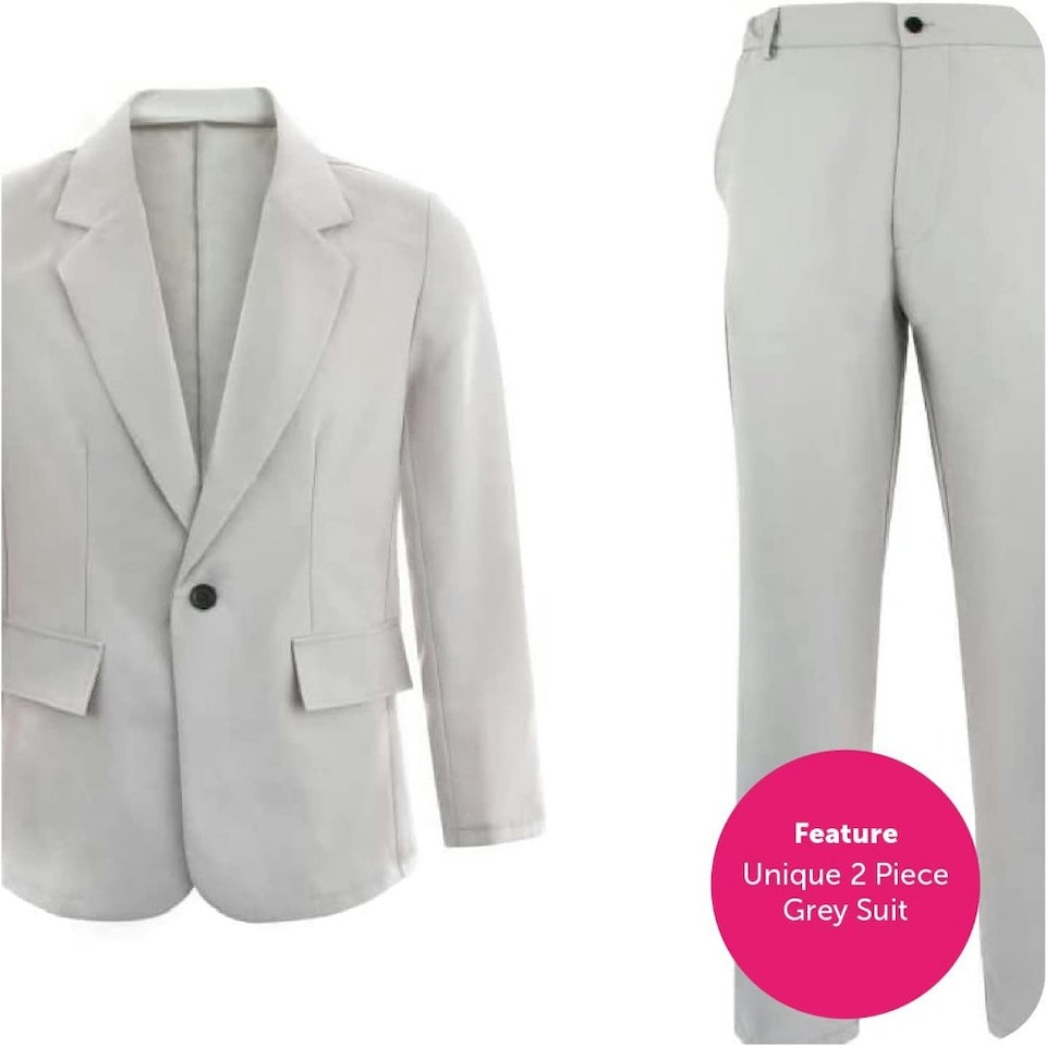 image 1 of Grey Suit Costume Grey | S