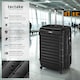 image 2 of Suitcase Set of 4 ABS Hard Shell Luggage Travel Trolley 4 Wheel Lightweight Telescopic Handle | Black | black | 1