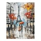 image 3 of Umbrella Lovers Abstract Autumn Paris Home Decor Black Framed Wall Art Print A4