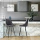 image 4 of Living and Home Set of 2 Modern Upholstered Velvet High Chairs Bar Stools