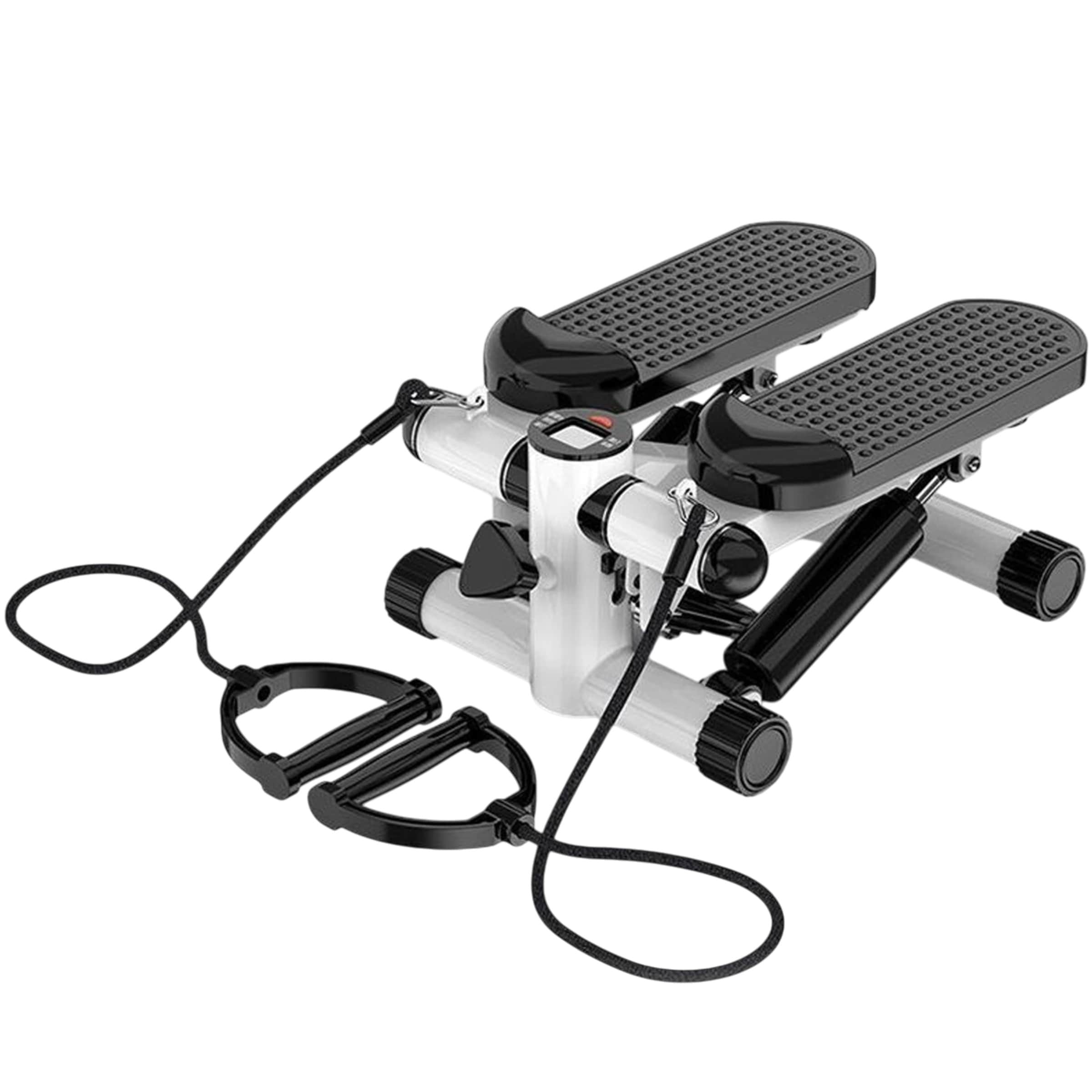 Aerobic Mini Stepper Hydraulic Step Machine LCD Display Resistance Bands Home Gym