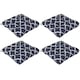 image 1 of Outsunny Set of 4 Outdoor Seat Cushions Water Repellent Seat Pads with Ties | Blue | Blue | 4
