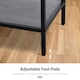 image 5 of HOMCOM Console Table Worktop Bottom Shelf 2 Drawer Industrial Minimal Style Grey 