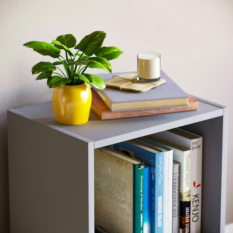 image 1 of Vida Designs Oxford 2 Tier Cube Bookcase Display Storage, Grey