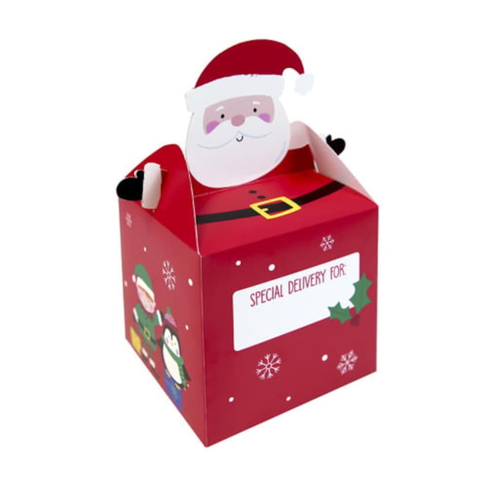 Personalisable Santa Claus Christmas Treat Boxes - Pack of 4