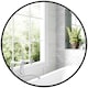 image 1 of HOMCOM Round Bathroom Mirror, Modern Wall Mirror Aluminium Frame, 70 x 70cm