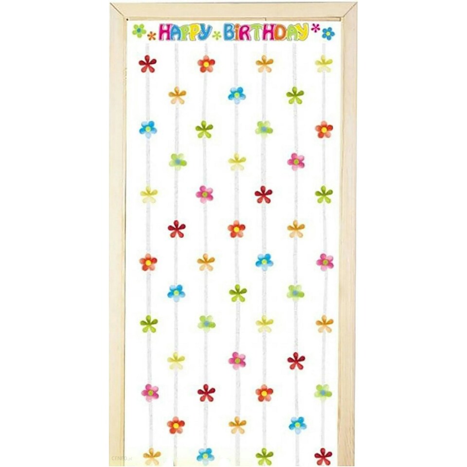 Amscan Foil Cascade Happy Birthday Party Curtain - Multicoloured - One Size