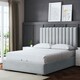 image 4 of Evangeline Divan Bed with Upholstered Headboard - Silver - Single / 3ft