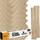 image 1 of Self Adhesive Floor Planks | 36x5.98in (91.4x15.2cm) Each | Peel & Stick Vinyl Flooring | Honeyline Grain Flow Wood Effect | DIY Waterproof Floor Tiles Brown | 4.17 sqm