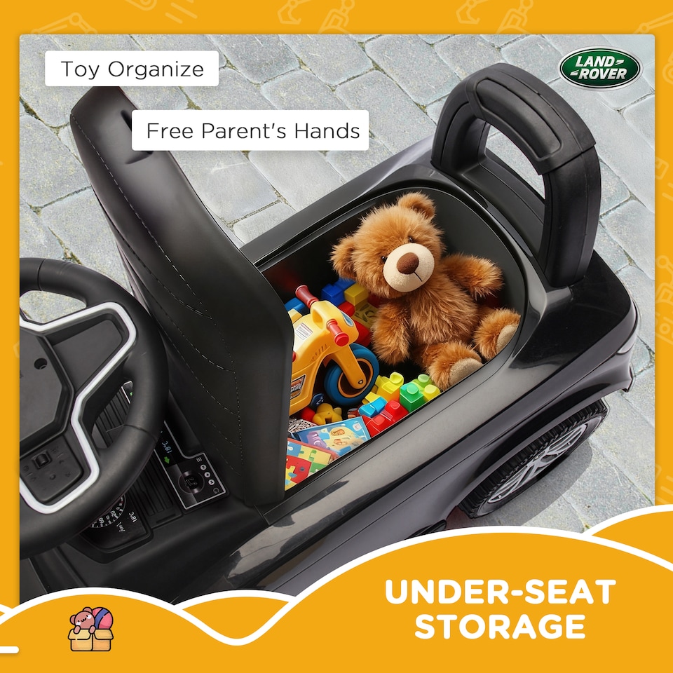 image 1 of AIYAPLAY Land Rover Licensed Ride on Car for Toddlers 18-36 Months, Black