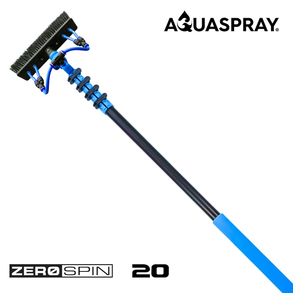 image 1 of Aquaspray® 20ft Water-fed Telescopic Window Cleaning Pole Black