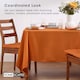 image 8 of Homescapes Burnt Orange Cotton Tablecloth - 137 x 178 cm | Orange | 137cm x 178cm (54" x 70")