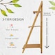 image 3 of Outsunny 3-Tier Folding Bamboo Plant Stand Display Rack Indoor Outdoor