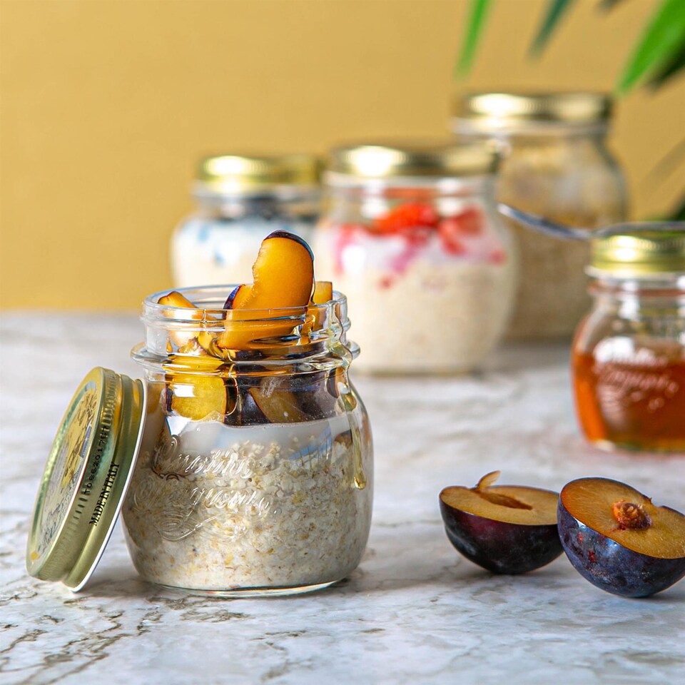 image 1 of Bormioli Rocco Quattro Stagioni Glass Storage Jars - 250ml - Pack of 3