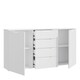 image 3 of Sienna Wide Chest of 4 Drawers and 2 Doors in White/White High Gloss