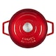 image 4 of Cooks professional Cast Iron Casserole Dish 20cm - Ovenproof Pan with Lid | Red | Red | 1