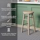 image 4 of Chef Vida Wooden Revolving Bar Stool, Pine