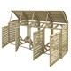 image 4 of Rowlinson Quadruple Bin Store Brown