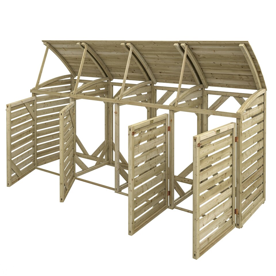 image 1 of Rowlinson Quadruple Bin Store Brown