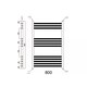 image 2 of Polished Chrome 800 x 500mm Heated Bathroom Towel Rail Warmer Ladder Radiator with Straight Manual Valves Pair