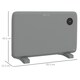 image 5 of HOMCOM 1200W Electric Panel Heater, Freestanding or Wall Mounted, Convector Heater with LED Display, Open Window Detection, Timer, Overheat Protection, Remote Control, Grey