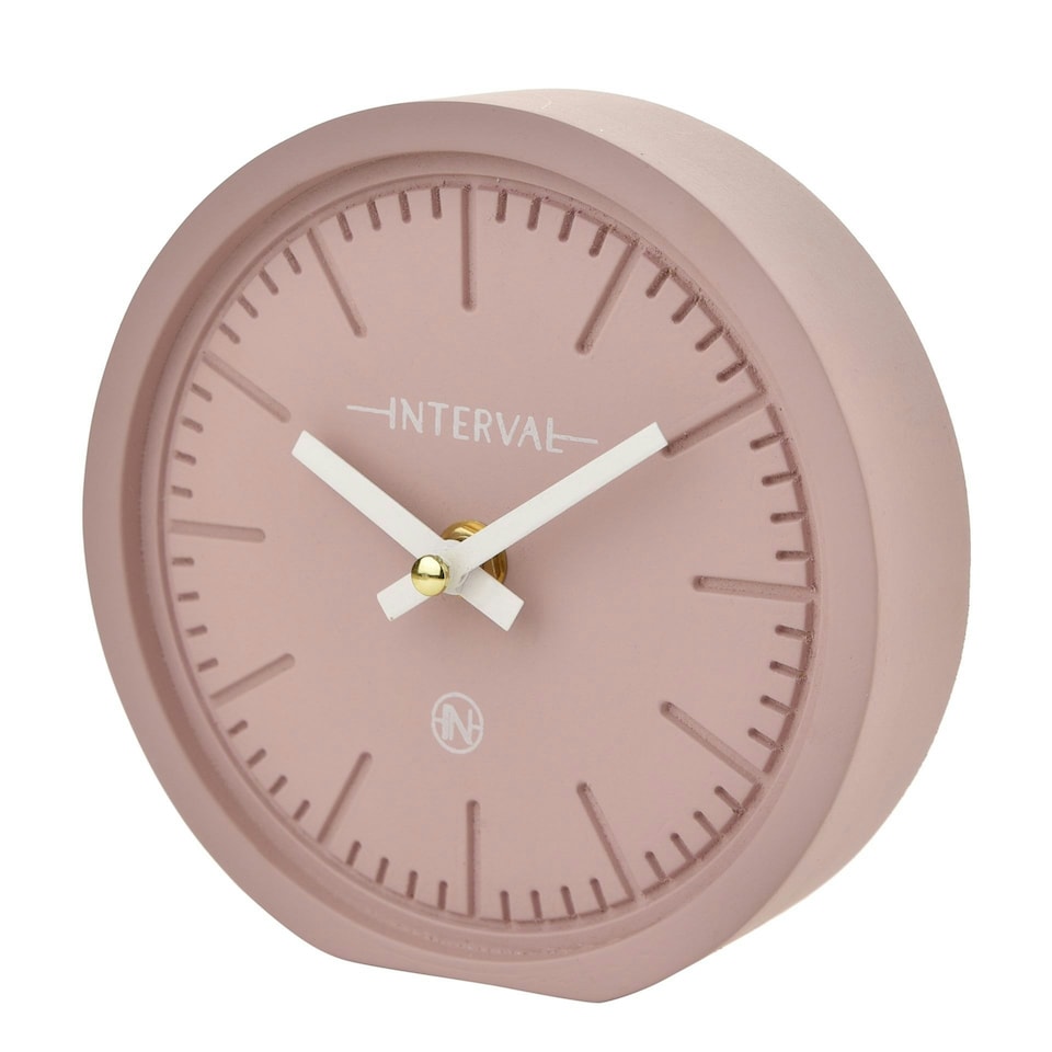 image 1 of Interval Minimalist Desk Clock 15cm - Pink Pink