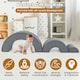 image 7 of COSTWAY 3 Piece Toddlers Climbing Toy Indoor Soft Play Equipment Playset-Grey