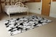 image 3 of Grey White & Black Flowers Rug | Multi