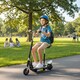 image 9 of HOMCOM Foldable Powered Scooter with Adjustable Seat, Brake, Black