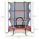 image 7 of HOMCOM Trampoline for Kids w/Enclosure Net Built-in Zipper 3-10 Year