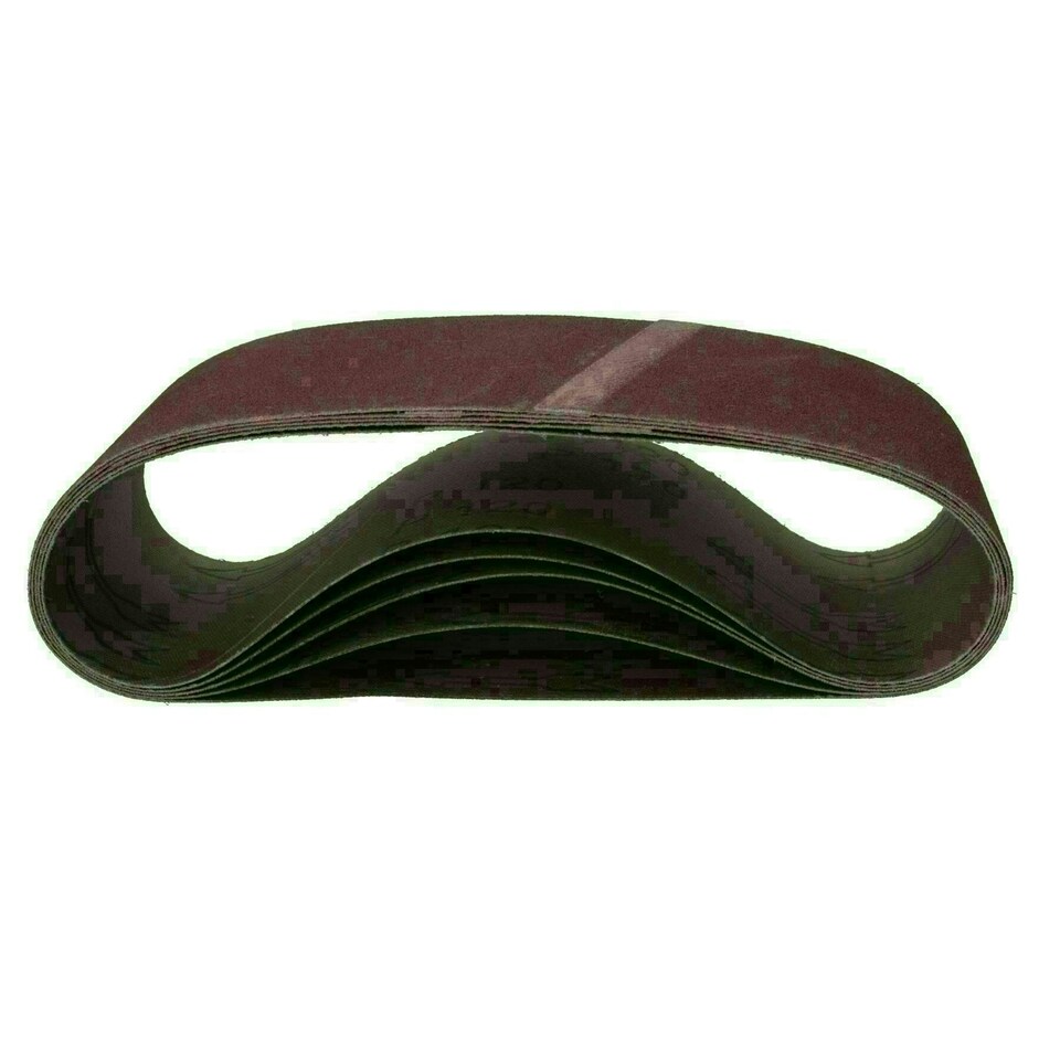 image 1 of 75mm x 457mm 120 Grit Fine Abrasive Sanding Belt Sander Discs 10 Pack