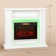 image 5 of HOMCOM Electric Fireplace with RGB LED Lights, Realistic Flame Effect & 3 Brightness Levels, 1800W Inset Electric Fire and Mantel Reach up to 30 m² Space with 2 Remote & Timer for Living Room, White