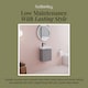 image 7 of Balterley Wall Hung Cloakroom Vanity Basin Unit with Handle Compact Bathroom Storage | Grey | Satin Grey | 438 x 400 x 222mm | 1