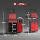 image 9 of HOMCOM Modular Tool Chest, Tool Trolley with Side Rack, Pegboard for Garage