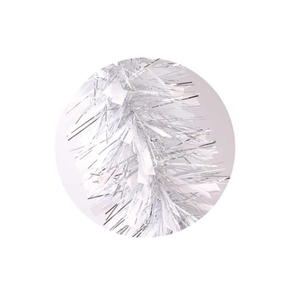image 1 of 2m White Christmas Chunky Tinsel