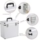 image 4 of Yaheetech Vinyl Storage Case with Lockable Latches Black Silver