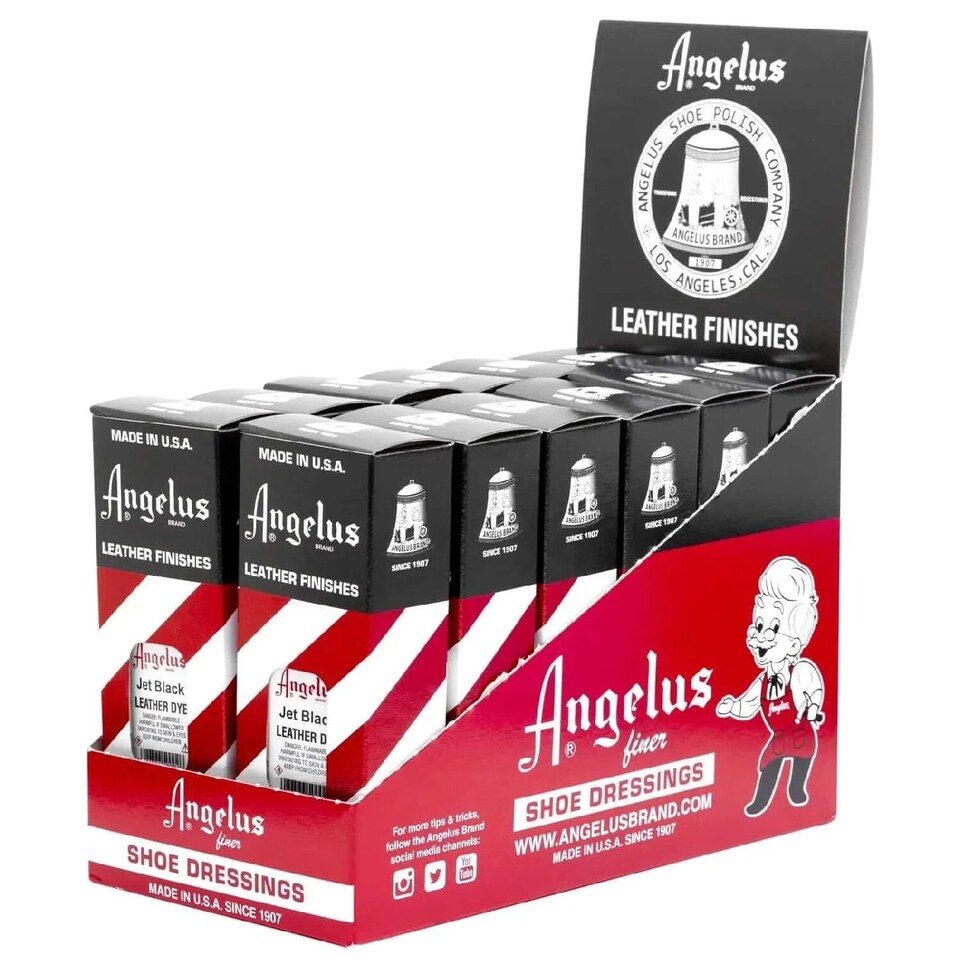 image 1 of Angelus Leather Dye - Permanent Deep Penetrating Colour Change 3oz | Red | Burgundy