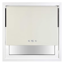 FURNISHED Blackout Roller Blind with Triple Eyelets & Metal Fittings | Cream | Cream | (W) 120cm x (L) 165cm