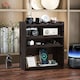 image 2 of HOMCOM 4-Tier Desk Organiser, Multifunctional Assembled Desktop Organiser with Adjustable Shelves and Cable Management for Stationery, Office Supplies, Paper, Dark Brown