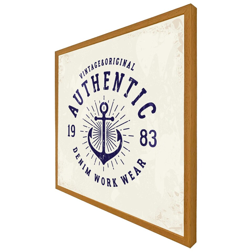 image 1 of Vintage anchor logo (Picutre Frame) Black | L