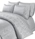 image 1 of Duvet Cover And Pillowcase Set Silver Or Pink Embroided Luxury Design Polyester Bed Linen Silver | Silver | King