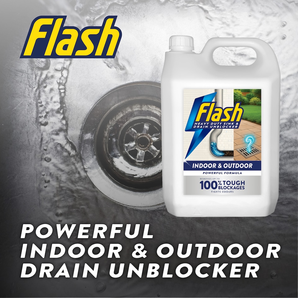 image 1 of Flash Heavy Duty Sink & Drain Unblocker 5L