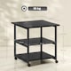 image 7 of HOMCOM Mobile Printer Stand with Storage Printer Table for Home Office Black