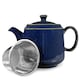 image 1 of Scandi Home 1L Frederiksberg Navy Blue Teapot with Stainless Steel Infuser