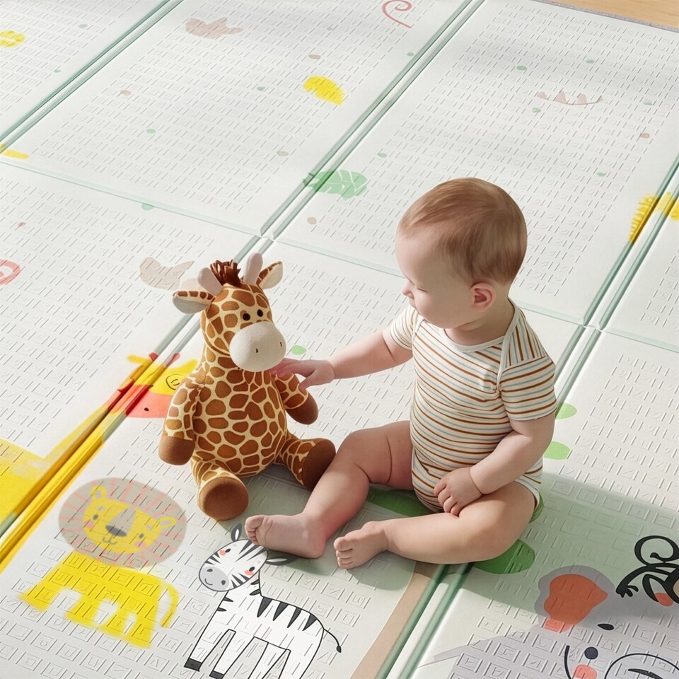 image 1 of Kids Jungle Play Tent and  Play Mat Set