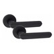 image 3 of Golden Grace 5 Pairs Modern Lima Design Premium Door Handles on Round Rose in Matt Black Finish 3" Ball Bearing Hinges and 2.5" Tubular Latch | Black | 5 Pairs