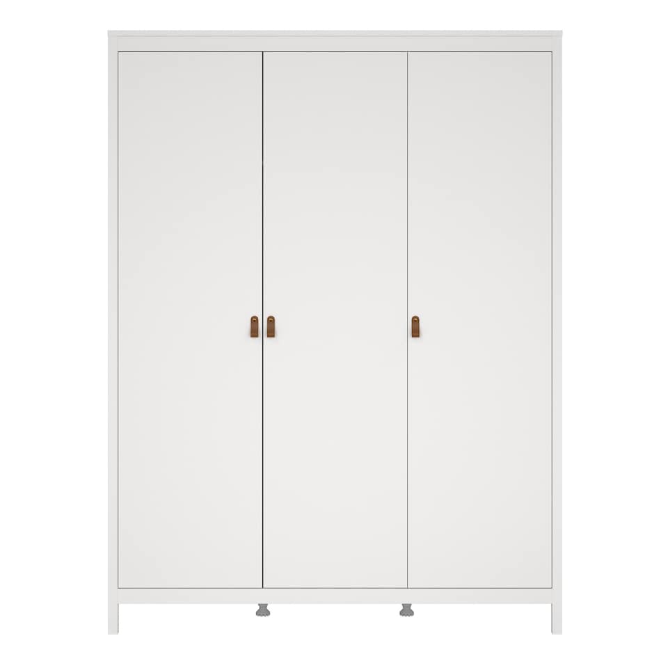 image 1 of Barcelona Wardrobe with 3 Doors in White